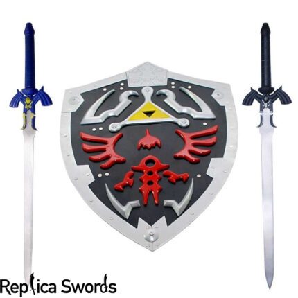 Link Dark Hylian Shield and Master Swords Set
