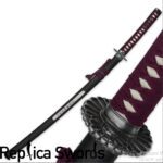 Purple Samurai Warrior Sword with Open Scabbard - Image 2
