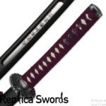 Purple Samurai Warrior Sword with Open Scabbard - Image 3