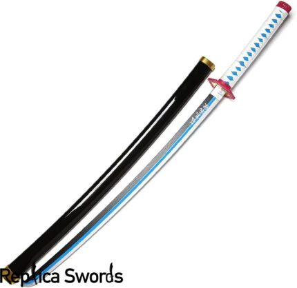 Giyuu Tomioka Sword - Blue Nichrin Blade - Demon Slayer Katana Props