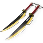 Uzui Tengen Sword Set - Amber Nichirin Twin Blade - Demon Slayer Props Replica